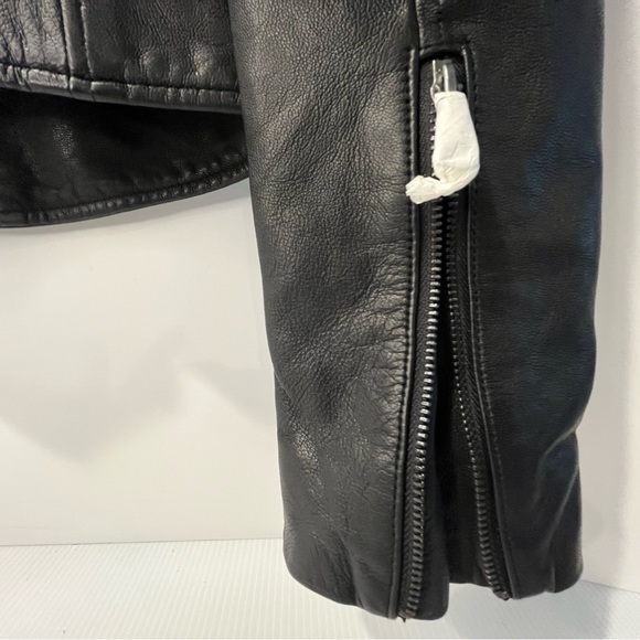 Banana Republic Bestselling Genuine Goat Leather Motto Jacket Black - Picture 12 of 16